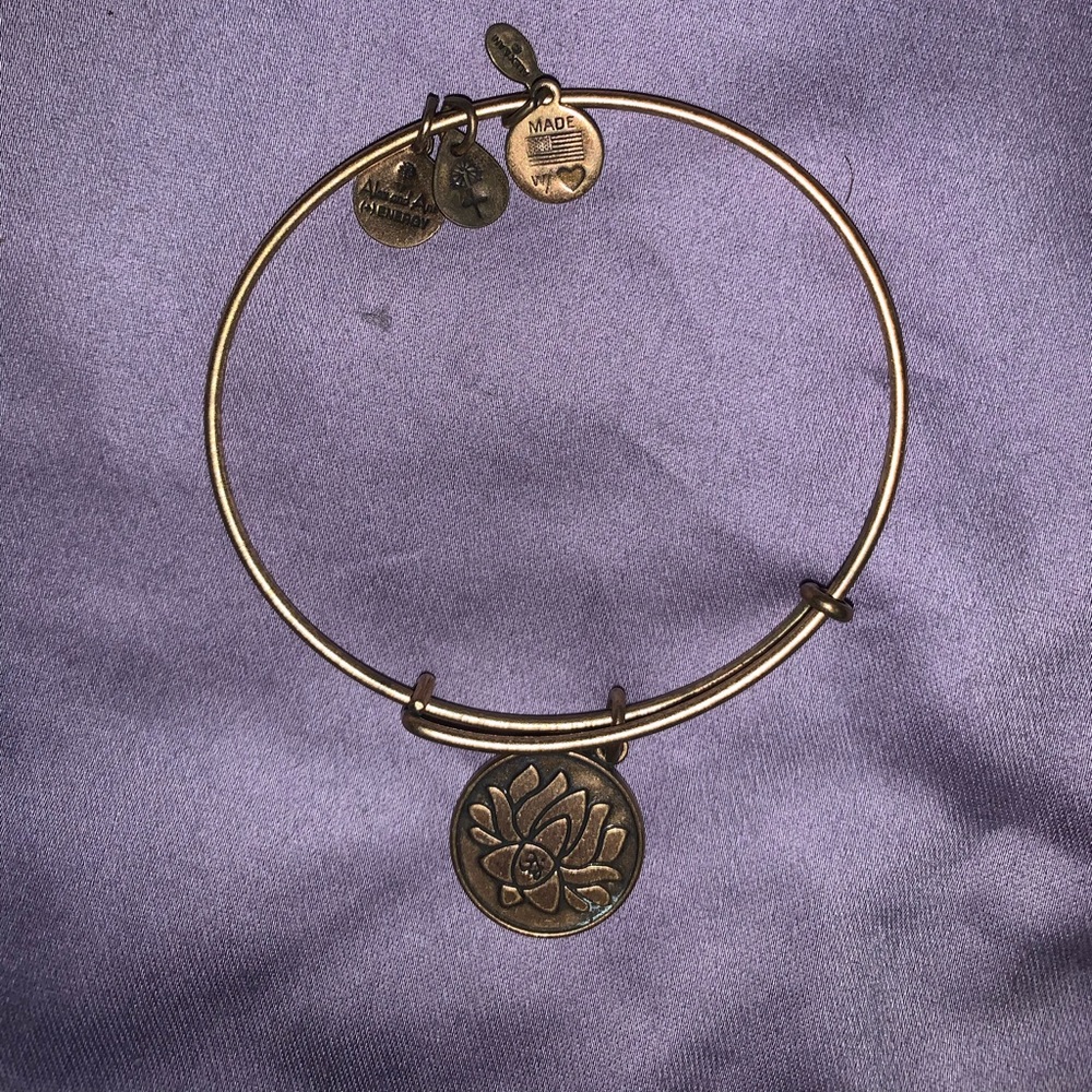 Alex and Ani Lotus Charm Bracelet